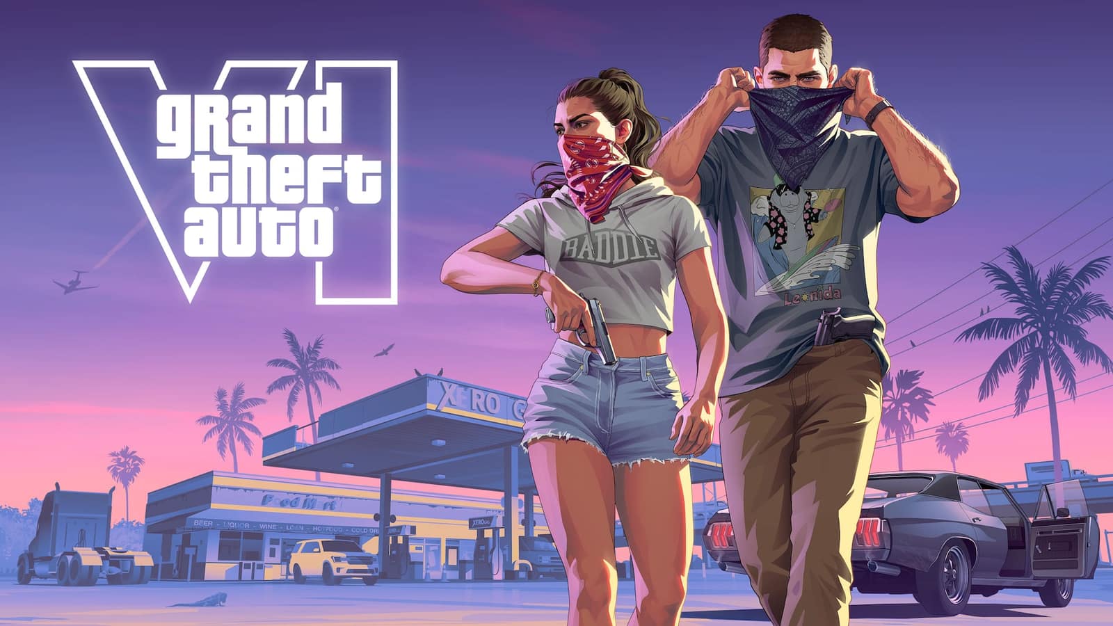 Jason And Lucia Robbery With Logo Landscape — επίσημη εικόνα GTA 6